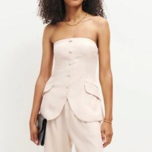 ✨ SALE✨ NWT Reformation Tonya Tube Top - Oyster Ivory